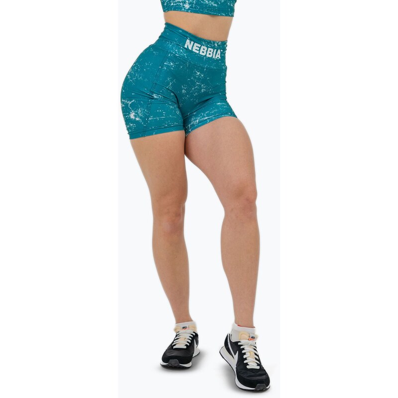 Dámské sportovní šortky NEBBIA 5″ Hammies High Waisted green