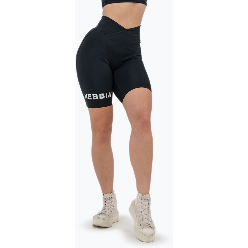 Dámské sportovní šortky NEBBIA 9″ Snatched High Waisted black