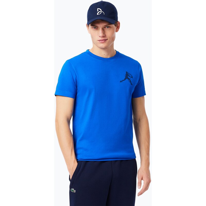 Koszulka męska + czapka Lacoste TH1044 gipsy white/ navy blue