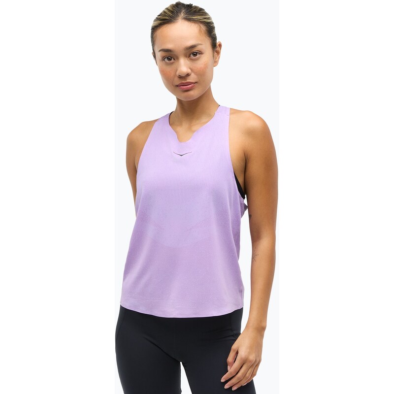 Dámské běžecké tričko HOKA Race Day Singlet aster flower
