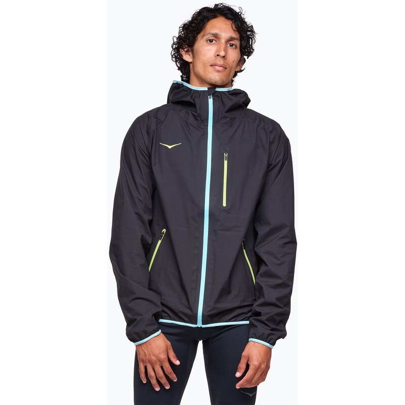 Pánská běžecká bunda HOKA Tecsky Waterproof black