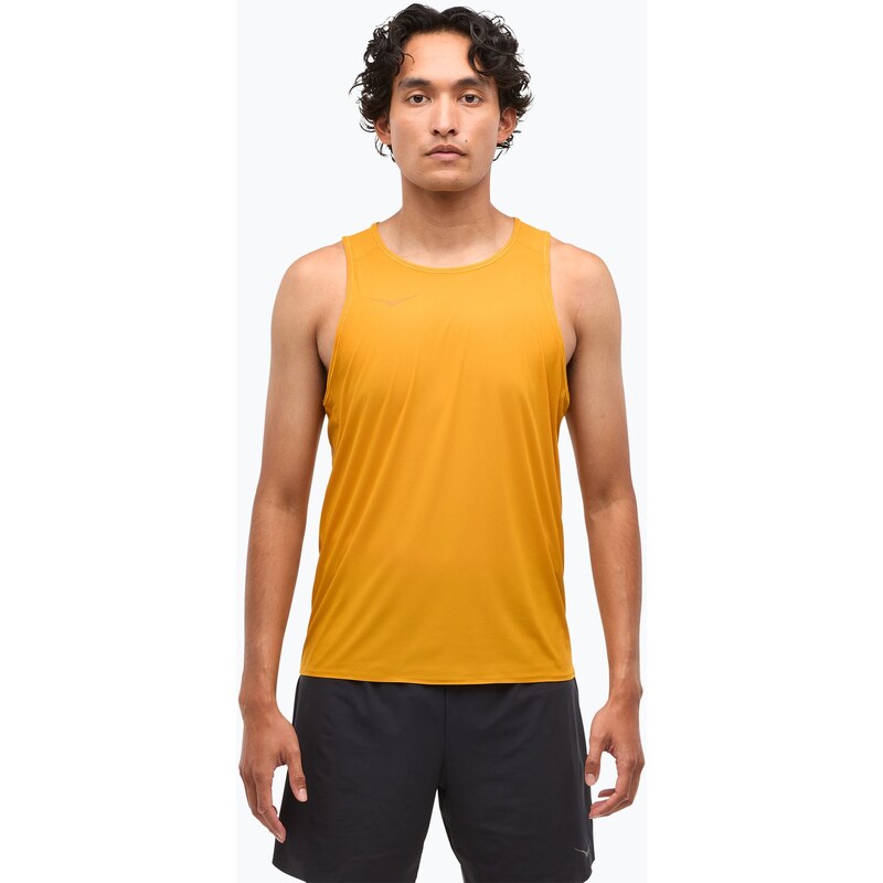 Pánské běžecké tílko HOKA Airolite Run Tank varsity yellow