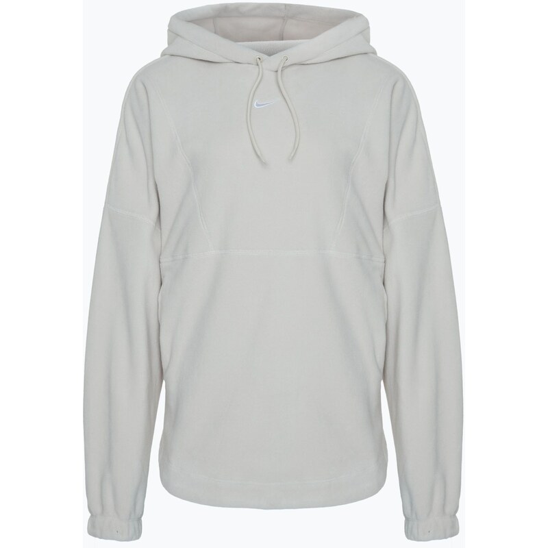 Dámská mikina Nike One Therma-FIT světle hnědá/hnědá/bílá