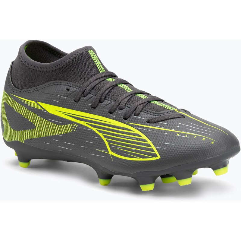 Pánské kopačky PUMA Ultra 5 Play+ FG/AG matte aged silver/yellow