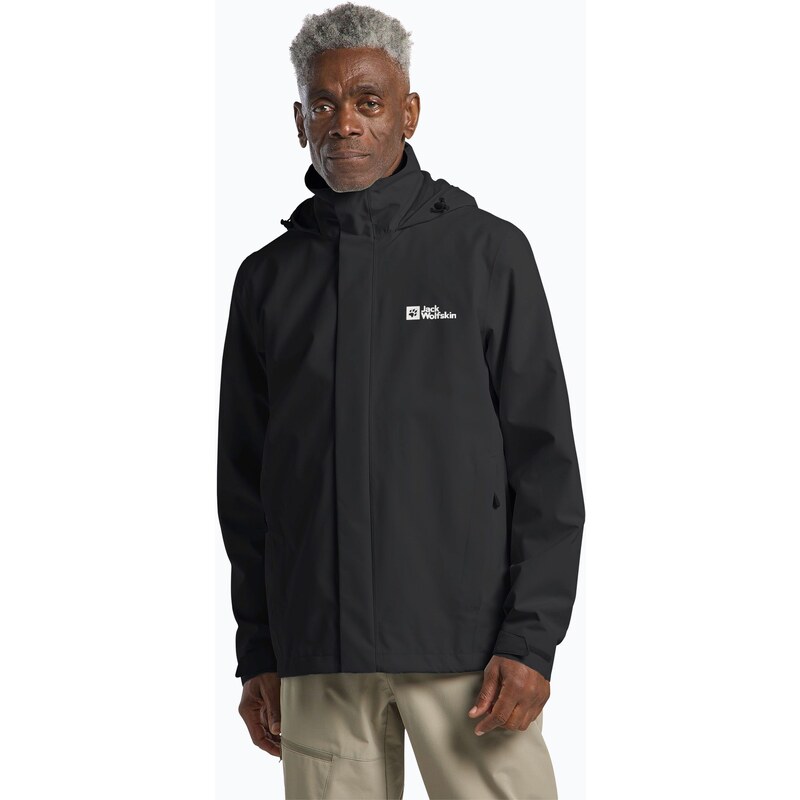 Pánská bunda do deště Jack Wolfskin Trailtime 2L black