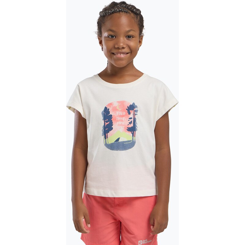 Dětské tričko Jack Wolfskin Graphic print cotton white