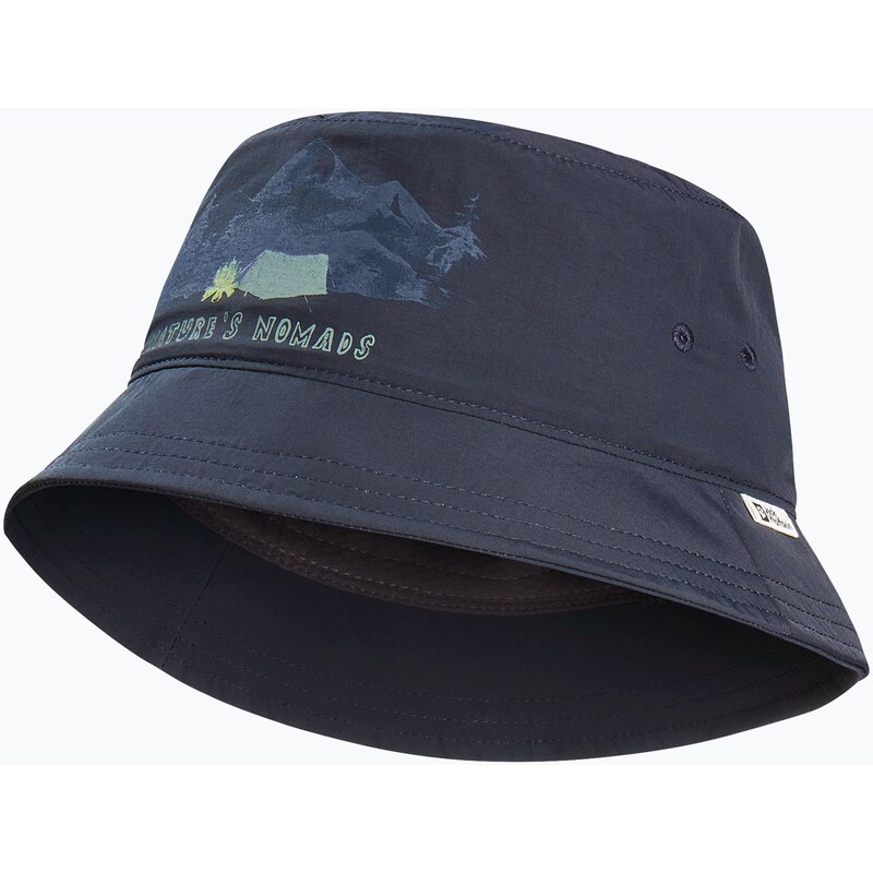 Dětský klobouk Jack Wolfskin Woods Bucket print night blue