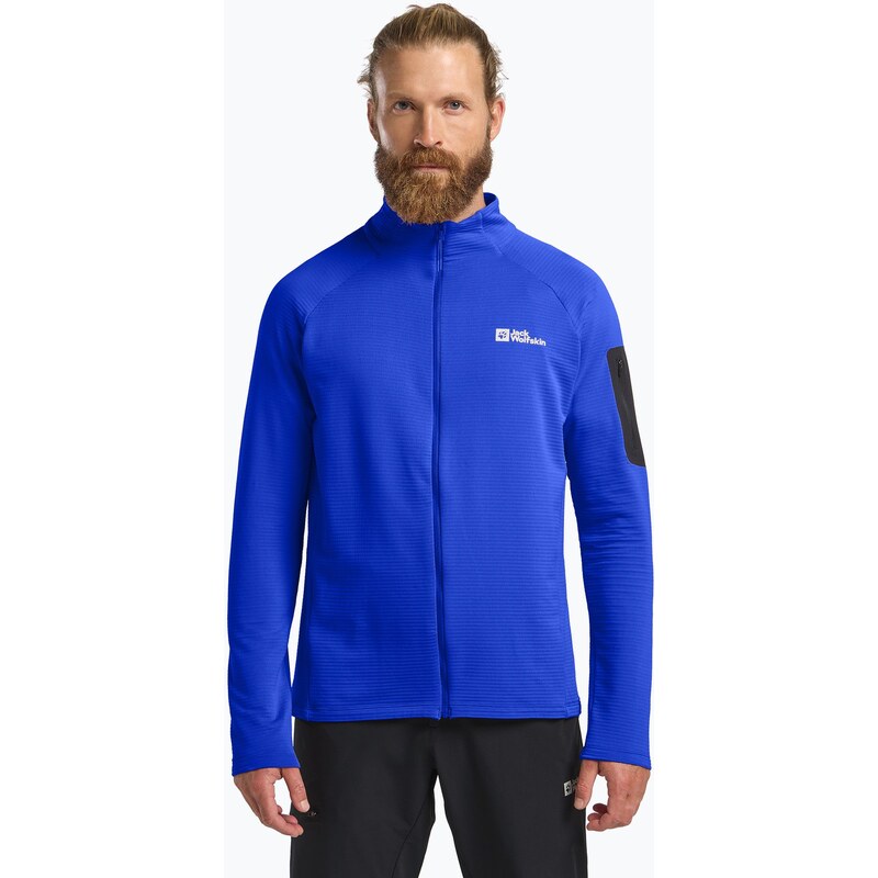 Pánská mikinaJack Wolfskin Prelight Full Zip vibrant blue
