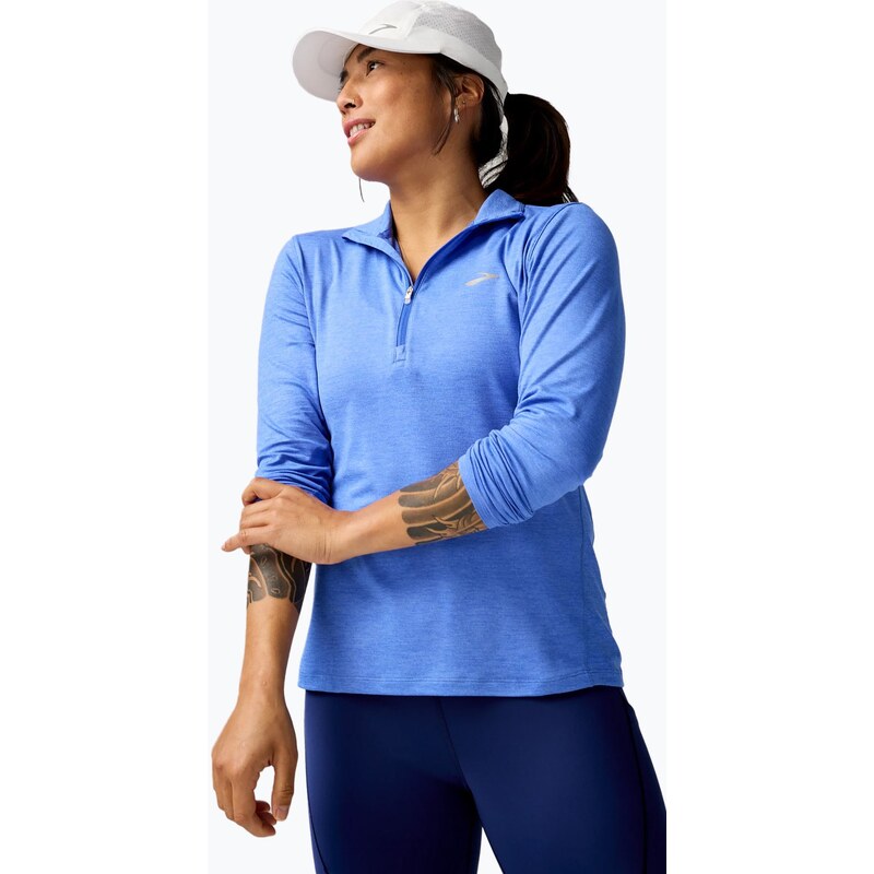 Dámské běžecké tričko longsleeve Brooks Dash 1/2 Zip 2.0 htr