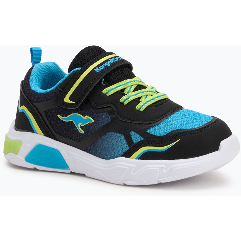 Dětské boty KangaROOS K-SLB Lighto EV jet black/limetta