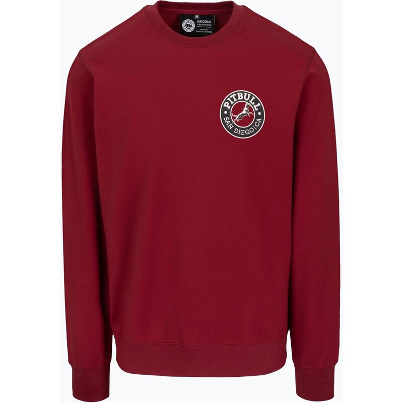 Pánská mikina Pitbull San Diego Ca Crewneck Sweatshirt burgundy