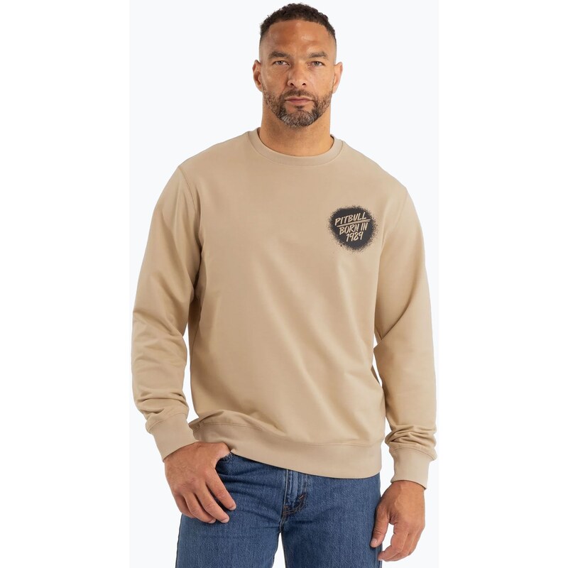 Pánská mikina Pitbull Graffitti Crewneck Sweatshirt pale sand