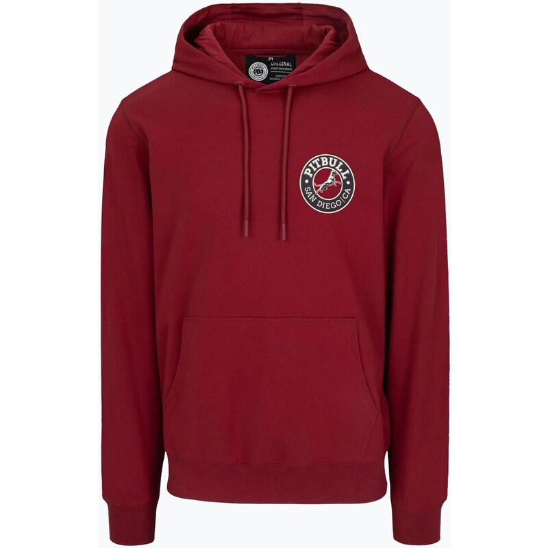 Pánská mikina Pitbull San Diego Ca Hooded Sweatshirt burgundy