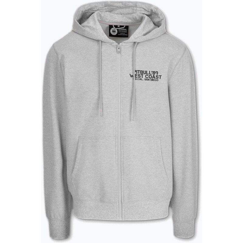 Pánská mikina Pitbull Driving Hooded Zip Sweatshirt grey/melange