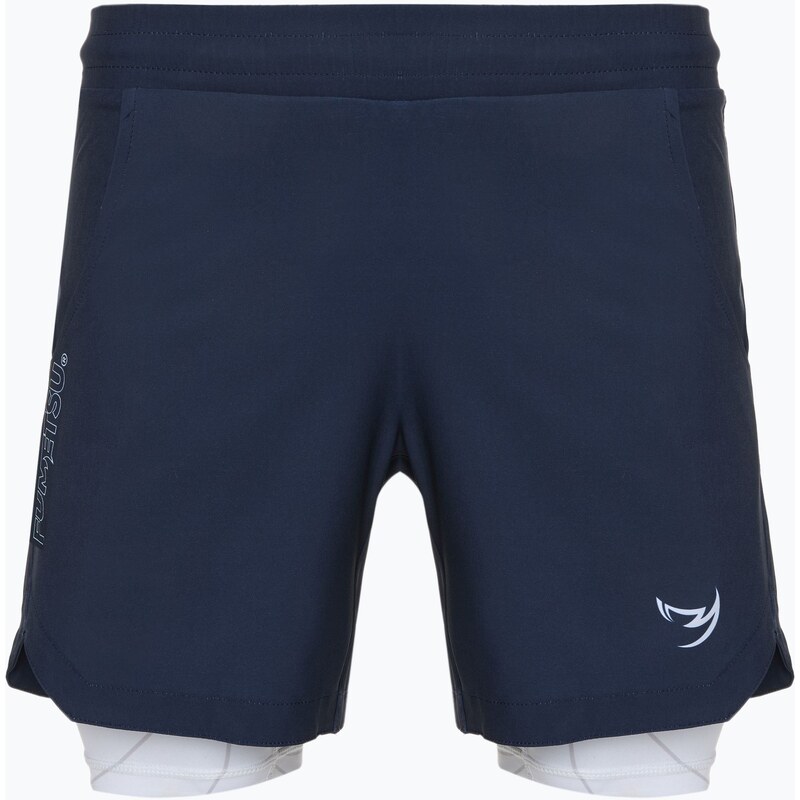 Pánské tréninkové šortky FUMETSU Icon Dual Layer navy/ white
