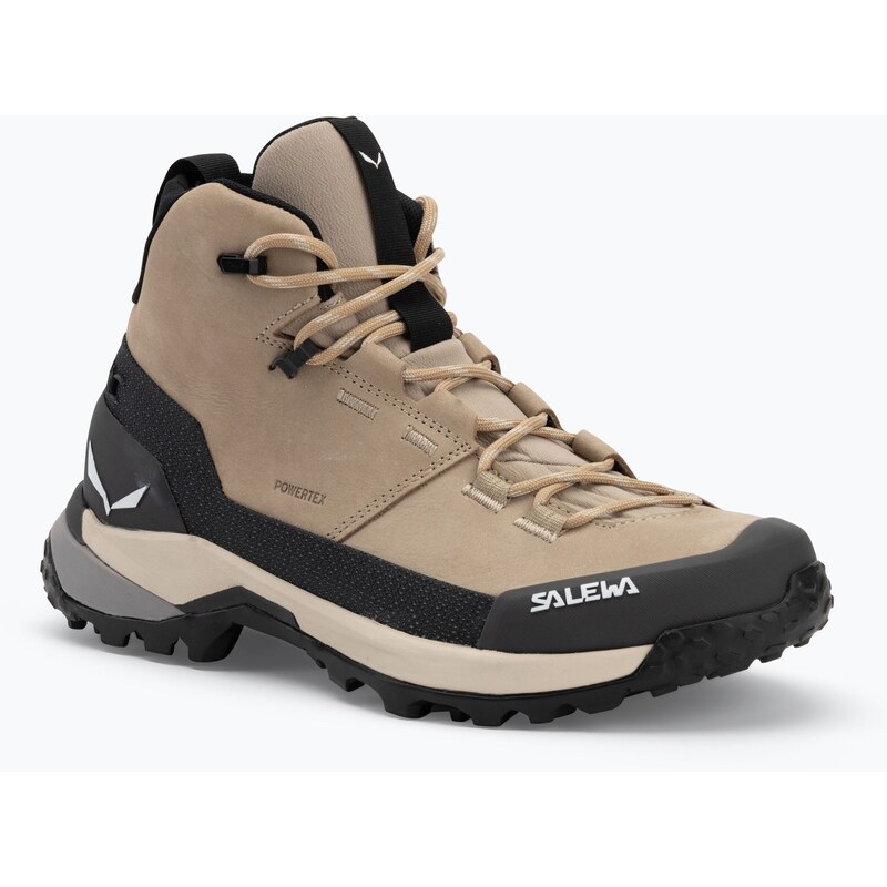 Dámské trekové boty Salewa Puez Leather Mid Ptx quicksand / onyx