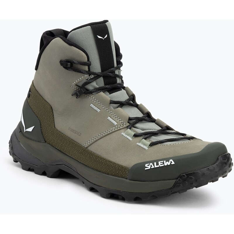 Pánské trekové boty Salewa Puez Leather Mid Ptx shadow / dark
