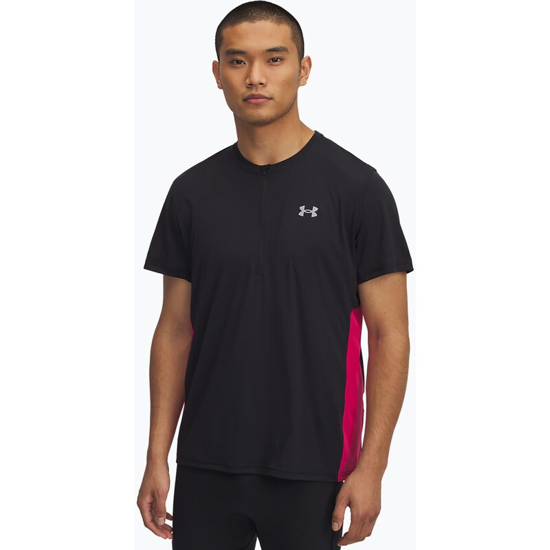 Pánské běžecké tričko Under Armour Trail Run Zip black/shaded