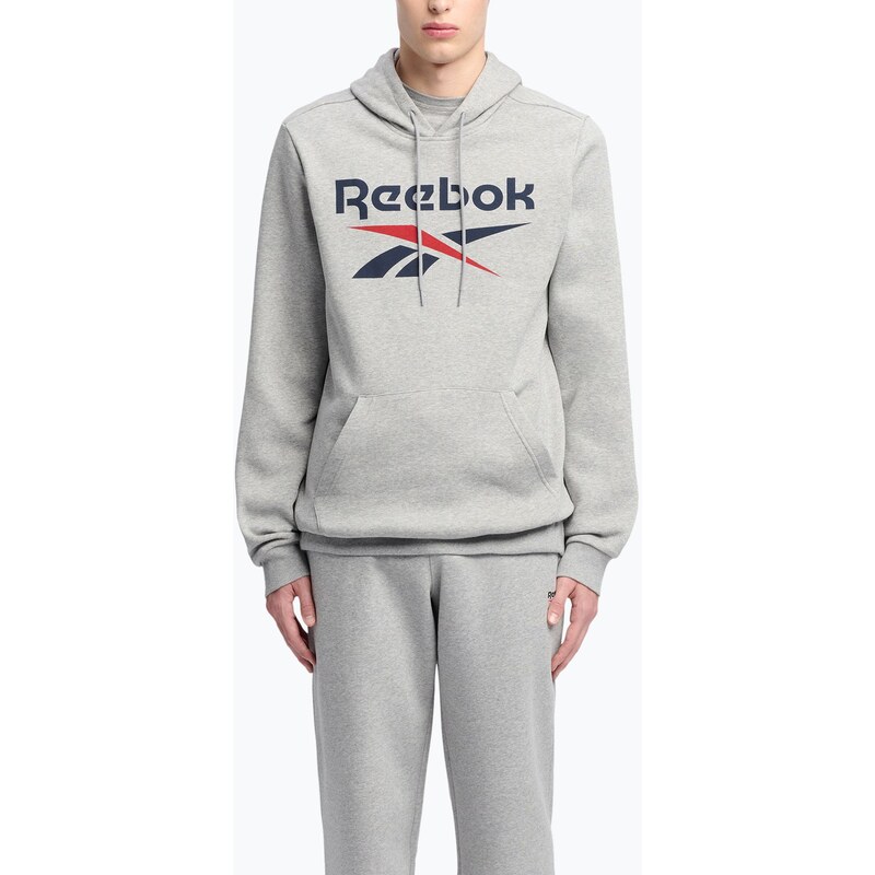 Pánská mikina Reebok Identity Big Logo Fleece Hoodie medium grey