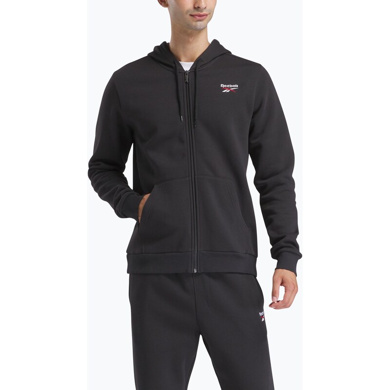 Pánská mikina Reebok Identity SL Fleece FZ black/white/vector
