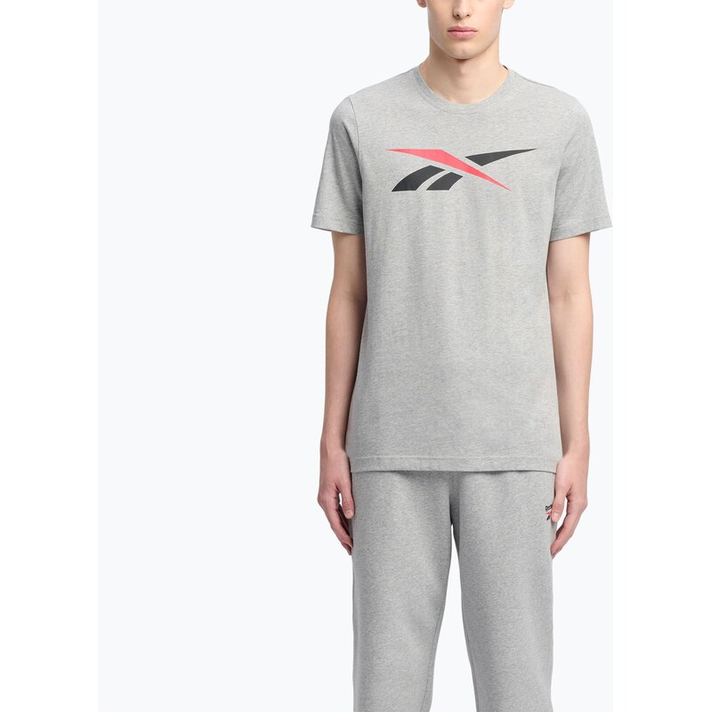 Pánské tričko Reebok Gs Vector Tee medium grey heather/vector
