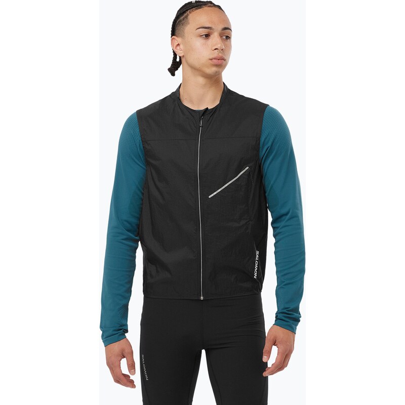 Pánská běžecká vesta Salomon Sense Aero Wind deep black