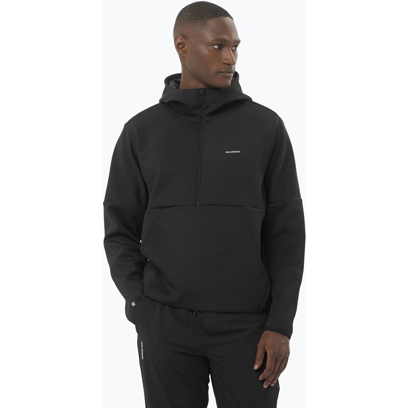 Pánská mikina Salomon SHAKEout Half Zip Hooded deep black