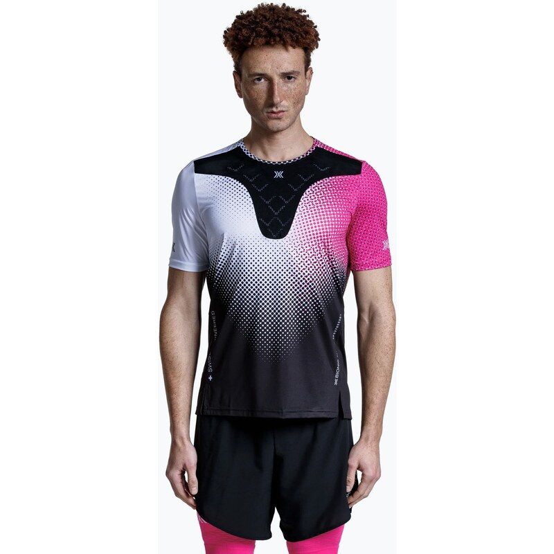 Pánské běžecké tričko X-Bionic Corefusion dot fade/neo pink