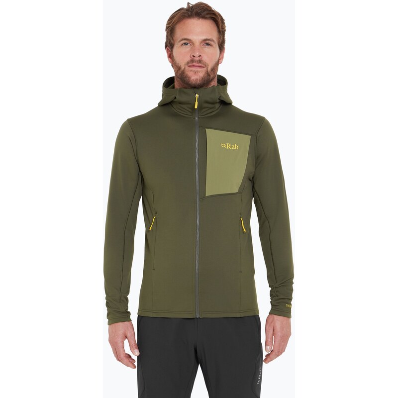 Pánská mikina Rab Superflux Hoody army QFG-13