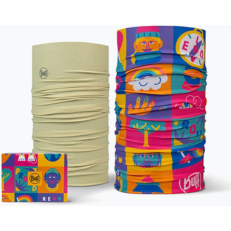 Multifunkční šátky BUFF Coolnet UV Twin Pack Pride multicolor