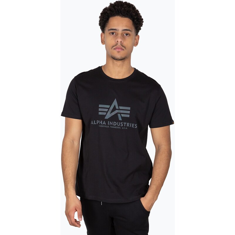 Pánské tričko Alpha IndustriesBasic Rainbow Reflective black