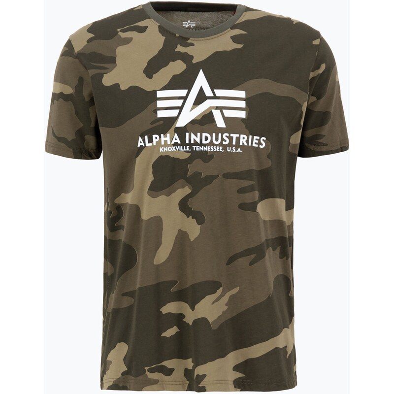Pánské tričko Alpha Industries Basic Camo olive camo