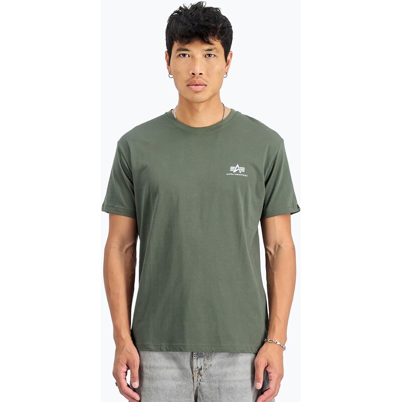 Pánské tričko Alpha Industries Basic Small Logo dark olive