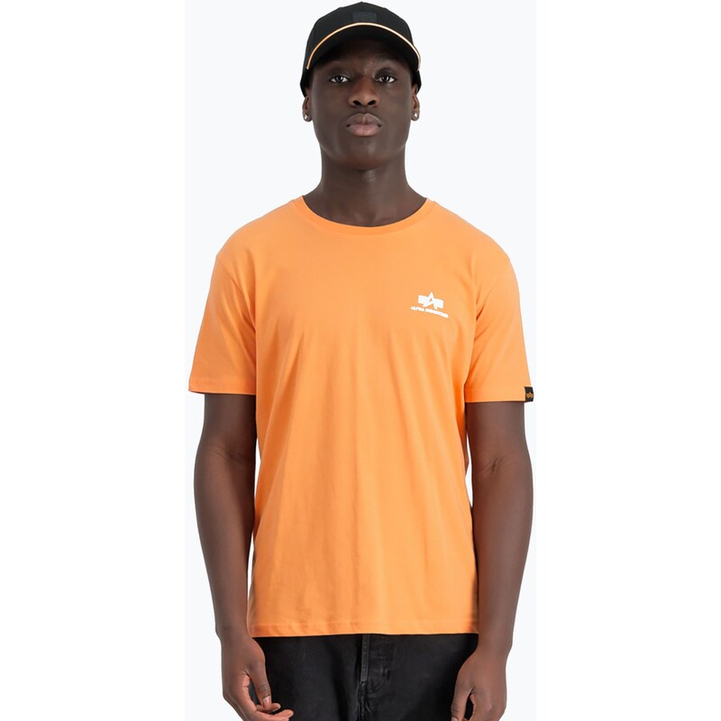 Pánské tričko Alpha Industries Basic Small Logo tangerine
