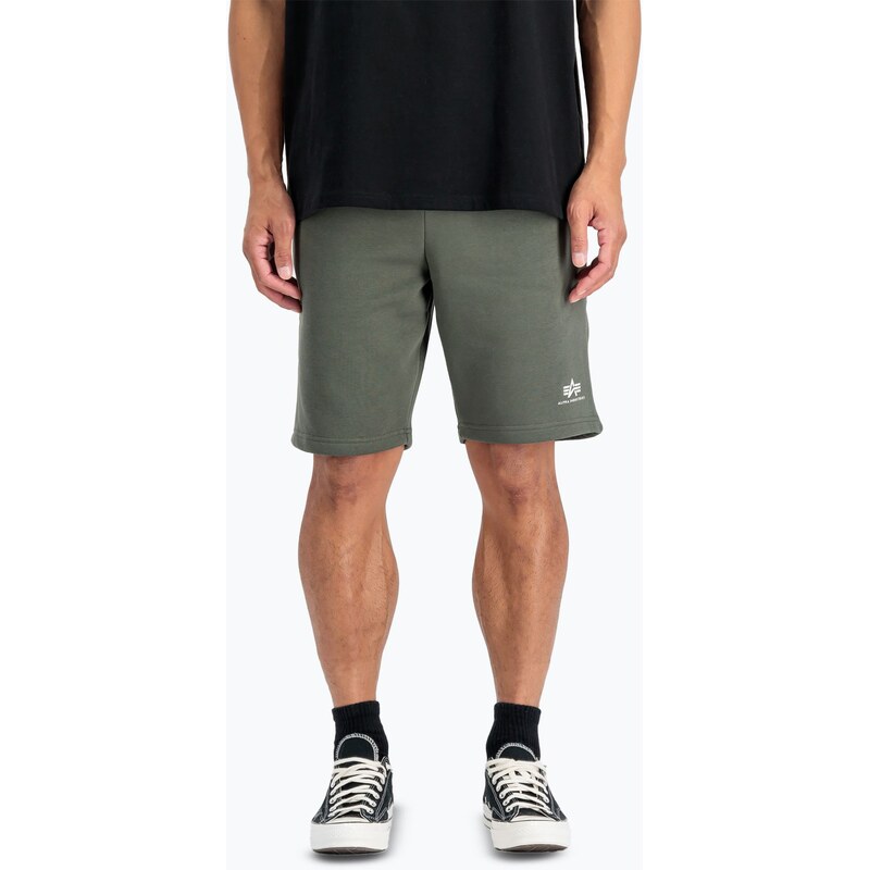 Pánské šortky Alpha Industries Basic Small Logo II dark olive
