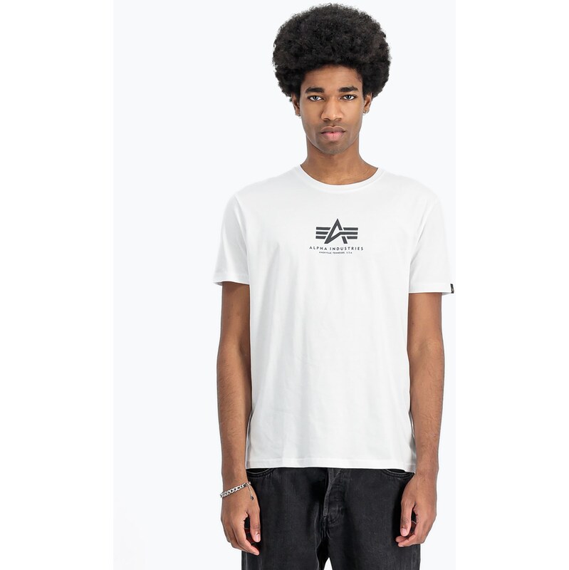 Pánské tričko Alpha Industries Basic Mid Logo T-shirt white