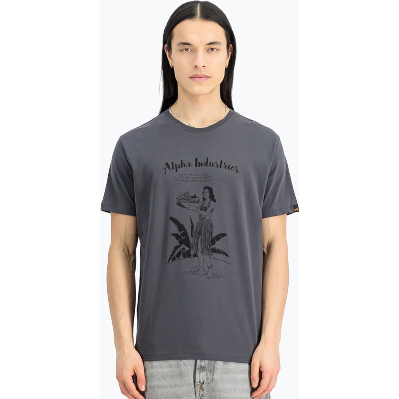 Pánské tričko Alpha Industries Hawaii vintage grey
