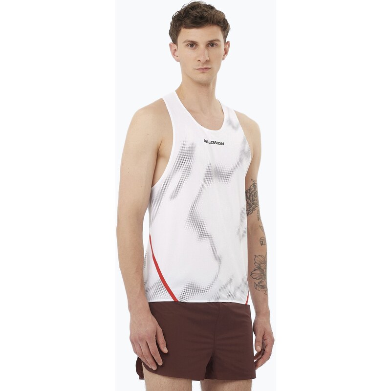 Pánské běžecké tílko Salomon S/Lab Speed Singlet white / andorra