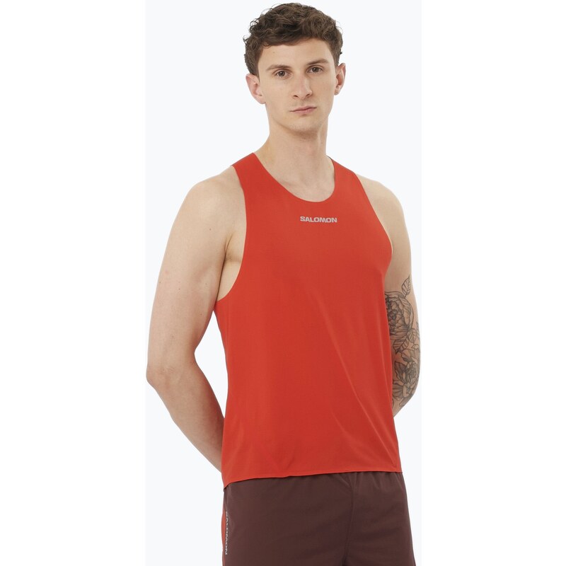 Pánské běžecké tílko Salomon S/Lab Speed Singlet flery red