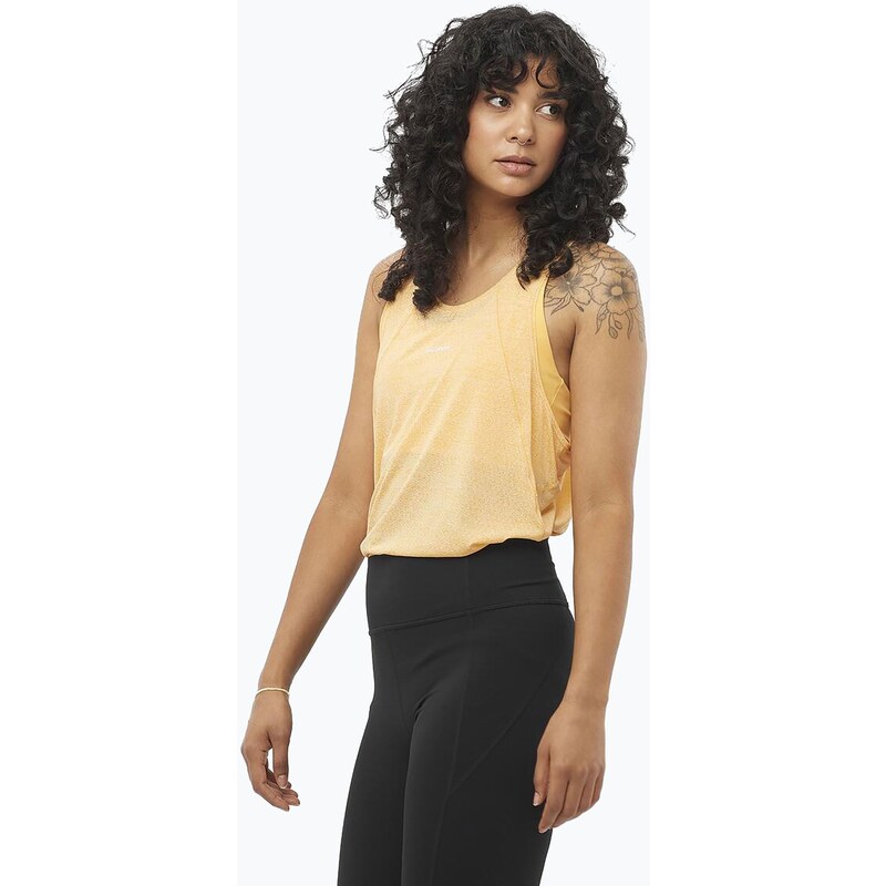 Dámské běžecké tílko Salomon SHAKEout Air Tank warm apricot