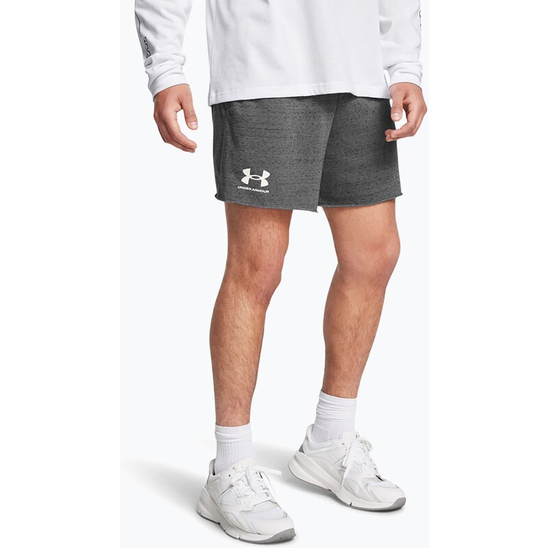 Pánské šortky Under Armour Rival Terry 6in castlerock/onyx white