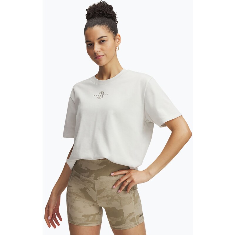 Dámské tričko Under Armour Project Rock Campus white clay/black
