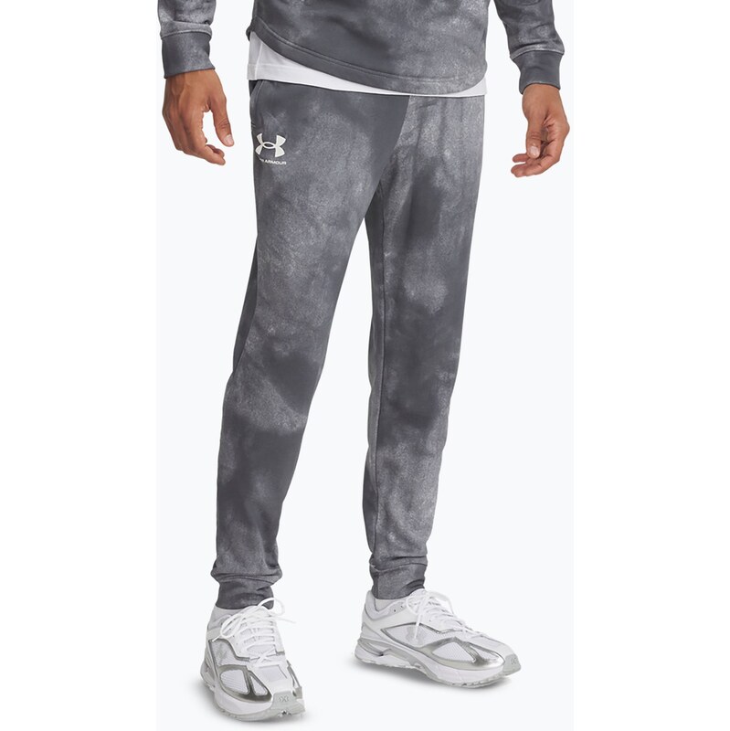 Pánské kalhoty Under Armour Rival Terry Jogger s potiskem