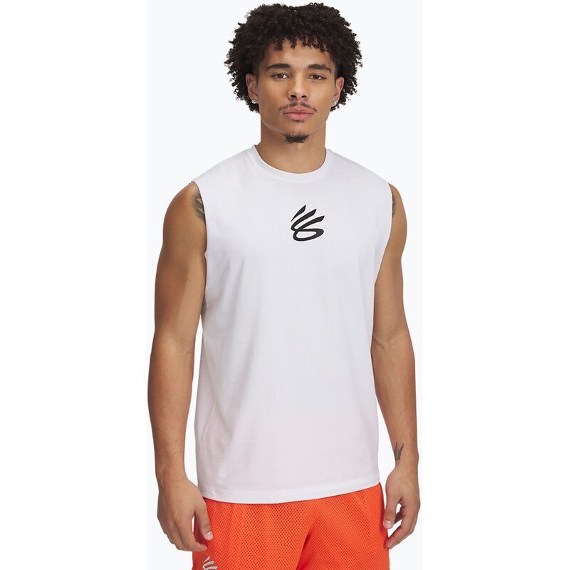 Pánské basketbalové tričko Under Armour Curry Tee white/black