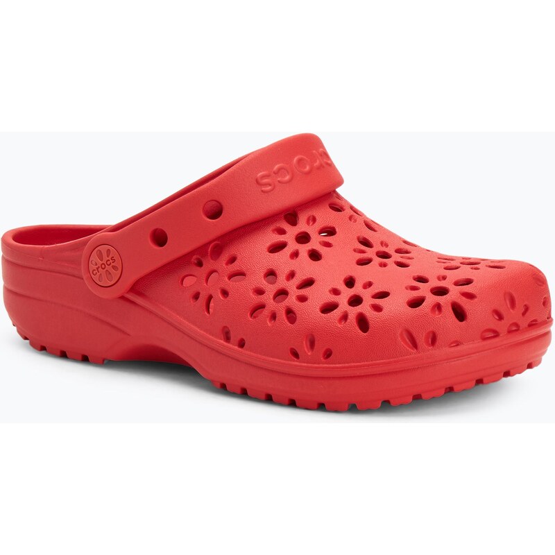 Dětské nazouváky Crocs Classic Floral Cutout Clog Kids cherry