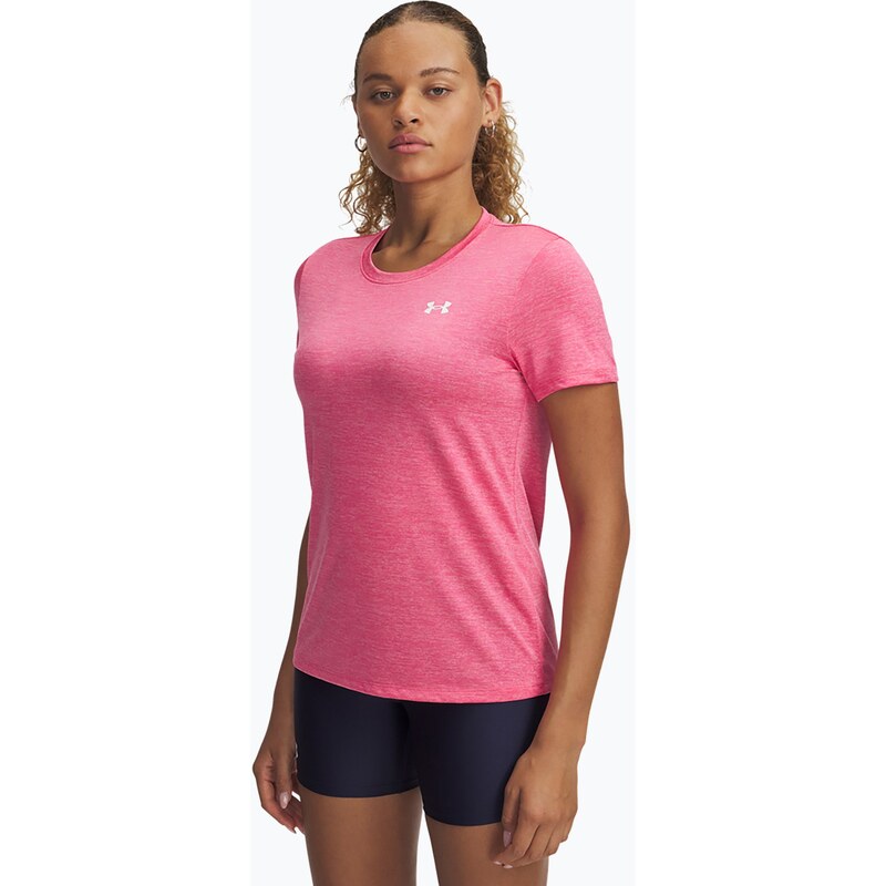 Dámské tričko Under Armour Tech C-Twist super pink/white