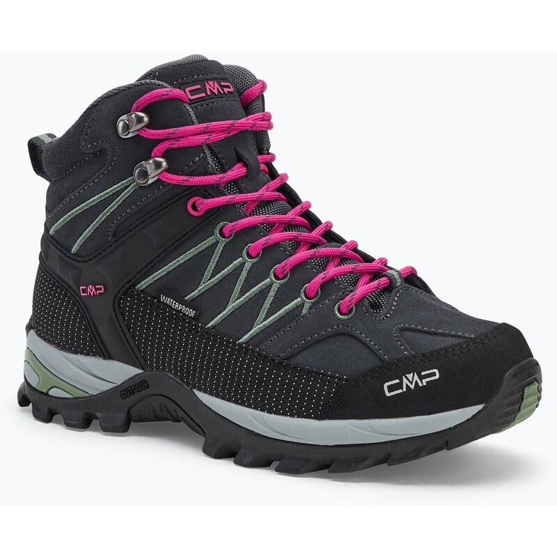 Dámské trekové boty CMP Rigel Mid Wp anthracite/mineral green