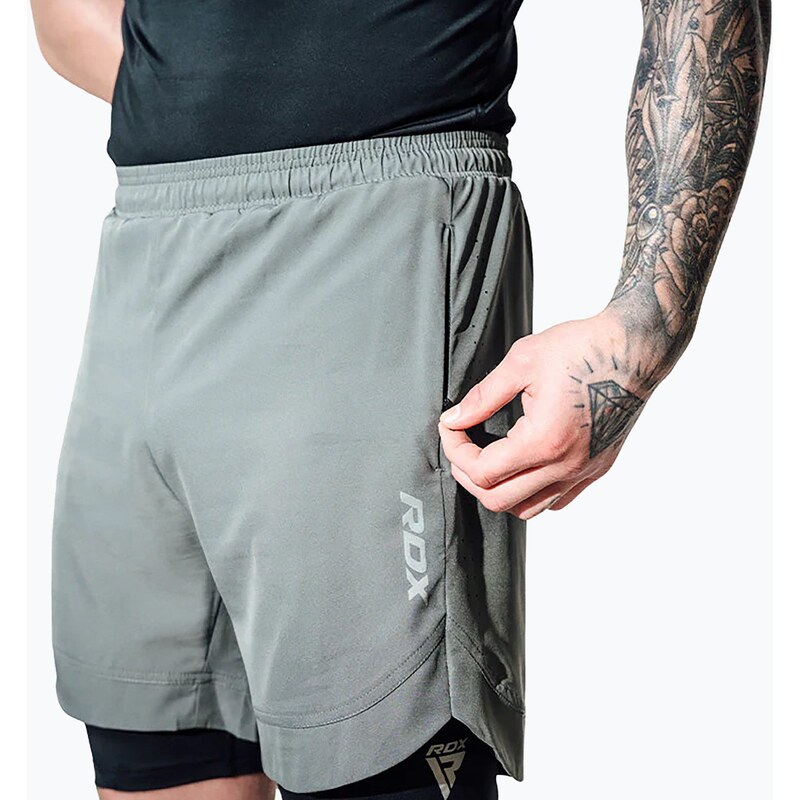 Tréninkové šortky RDX T16 grey /black