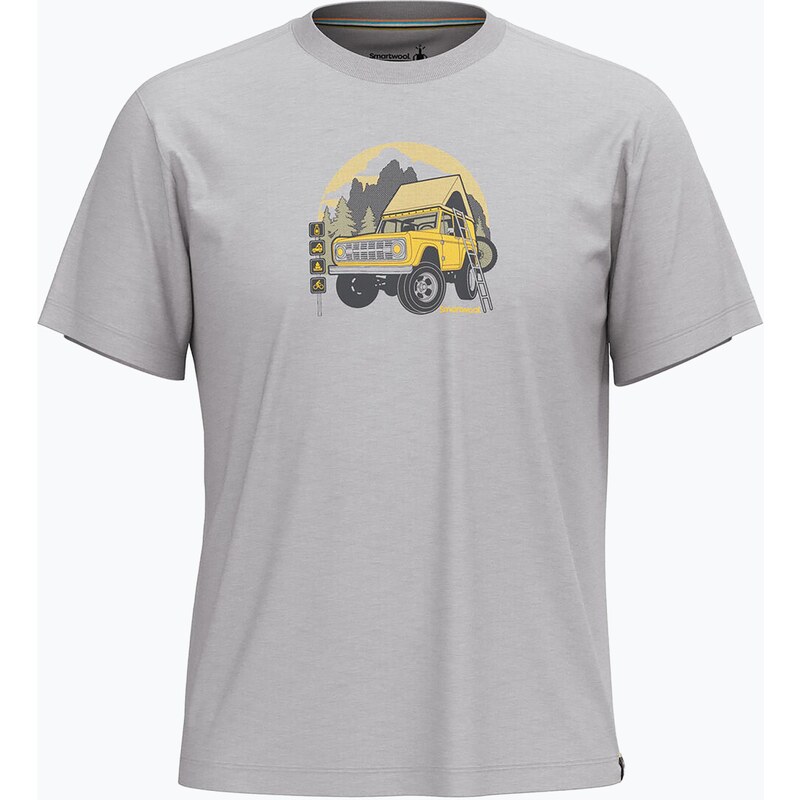 Trekové tričko Smartwool Long Weekend Graphic Tee light gray