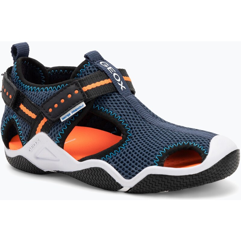 Dětské sandály Geox Wader navy/fluo orange